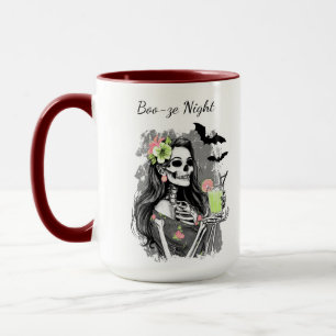 Halloween Boo-Night   Skeleton Girl Tasse