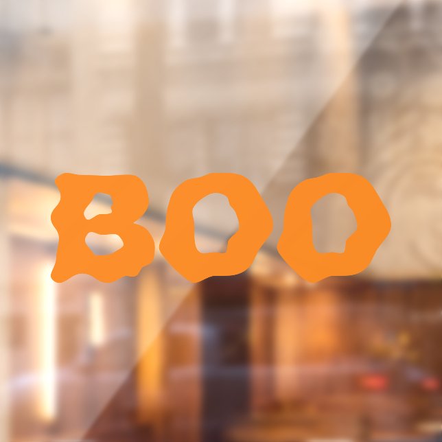 Halloween Boo Orange beängstigende und lustige Dek Fensteraufkleber (Blatt 2)