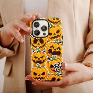 Halloween BOO Orange Pumpkins iPhone Case Mate