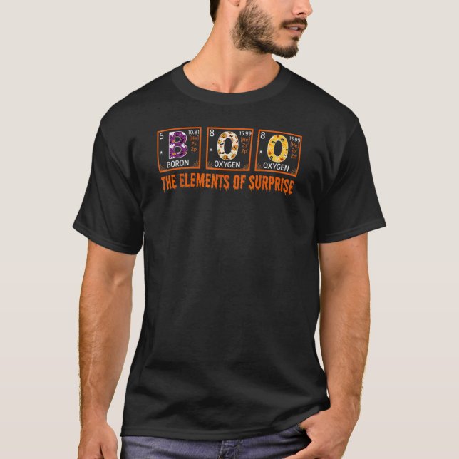 Halloween BOO Primary Elements Of Surprise Science T-Shirt (Vorderseite)