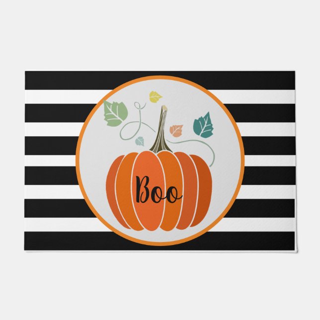 Halloween "Boo" Pumpkin Doormat Fußmatte (Vorderseite)