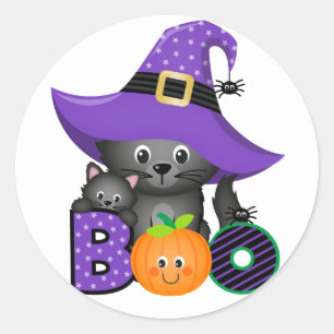 Halloween Boo Runder Aufkleber