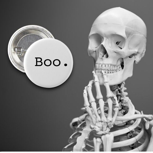 Halloween Boo Sarcastic Minimalistisch Button (Von Creator hochgeladen)