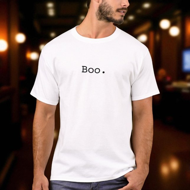 Halloween Boo Sarcastic Minimalistisch T-Shirt (Von Creator hochgeladen)