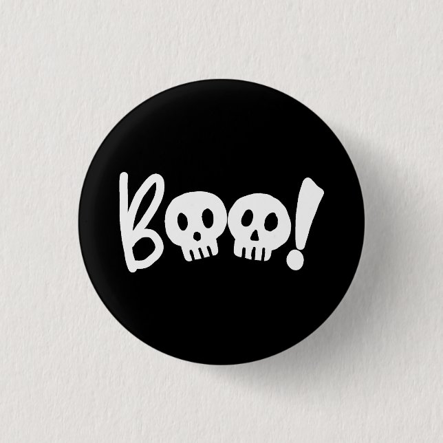 Halloween Boo Scary Button (Vorderseite)