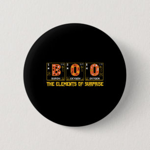 Halloween Boo School Chemistry Nerd Physik Pumpki Button