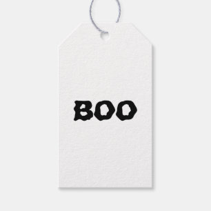 Halloween Boo Schwarz-Weiß-Leckerbärme Geschenkanhänger