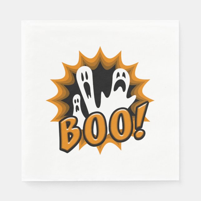 Halloween Boo! Serviette (Vorderseite)