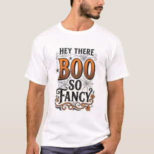 Halloween Boo-Shirt Vintage-Engraving Gruselig Süß T-Shirt