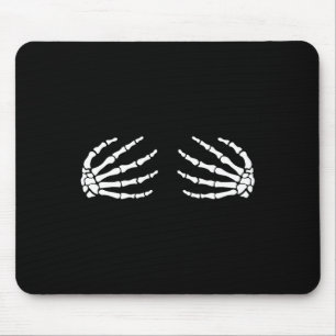 Halloween Boo Skeleton Hands Breast Fun Costume Sc Mousepad