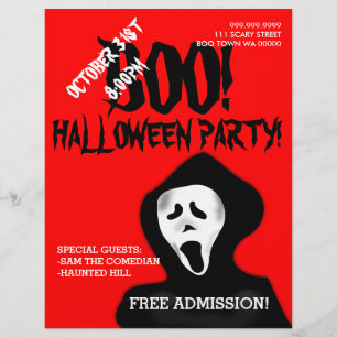 Halloween Boo Skull Party Ankündigung Flyer