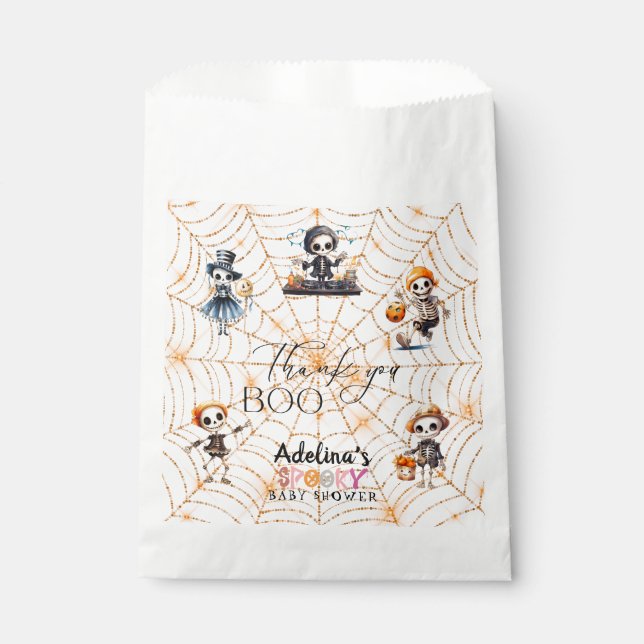 Halloween Boo Spooky Skeletons Kostümdusche Geschenktütchen (Vorderseite)