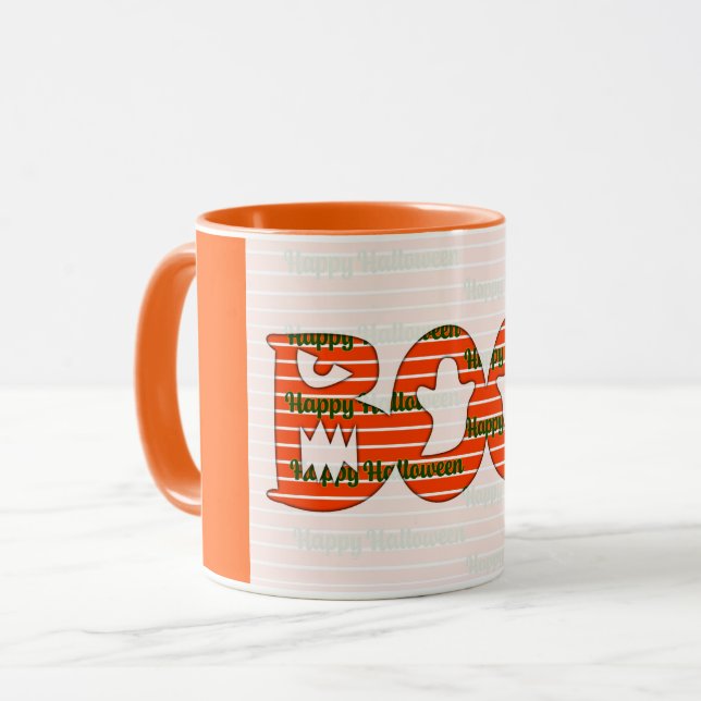 Halloween BOO-Tasse Tasse (Vorderseite Links)