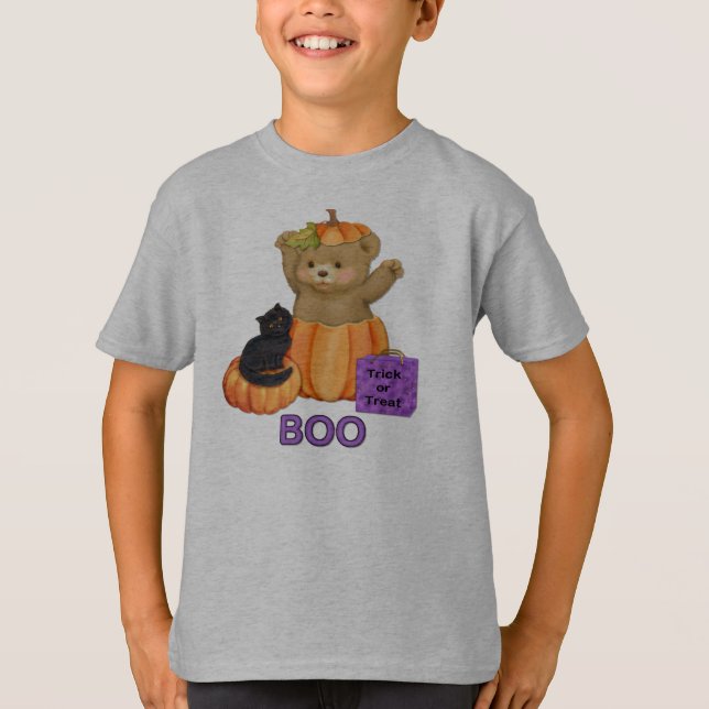 Halloween Boo Teddy T-Shirt (Vorderseite)