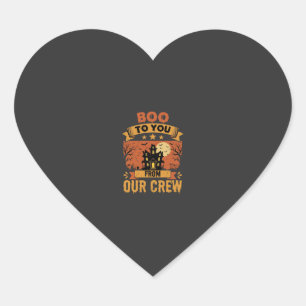 Halloween Boo To You Gruselhaus-Crew-Design Herz-Aufkleber