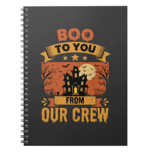 Halloween Boo To You Gruselhaus-Crew-Design Notizblock
