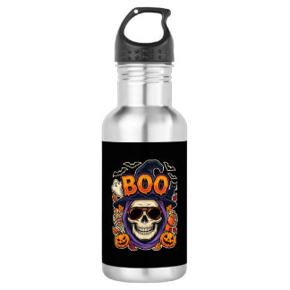 Halloween Boo Totenkopf Sonnenbrille Vektor Edelstahlflasche