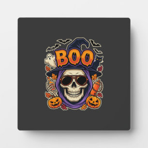 Halloween Boo Totenkopf Sonnenbrille Vektor Fotoplatte