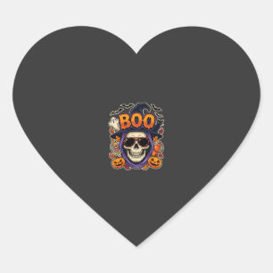 Halloween Boo Totenkopf Sonnenbrille Vektor Herz-Aufkleber