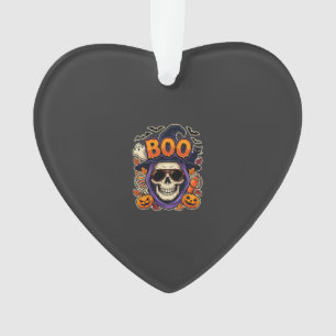 Halloween Boo Totenkopf Sonnenbrille Vektor Ornament