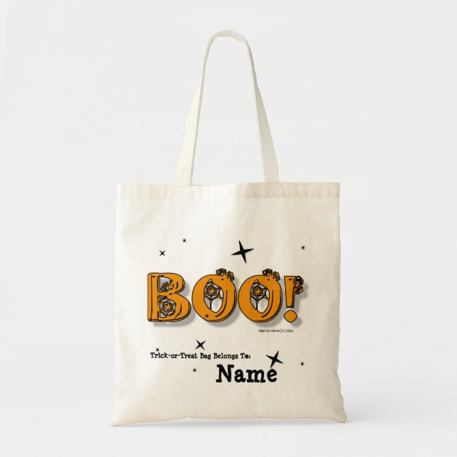 Halloween Boo! Trick-oder-Leckerei-Tasche Tragetasche (Vorne)