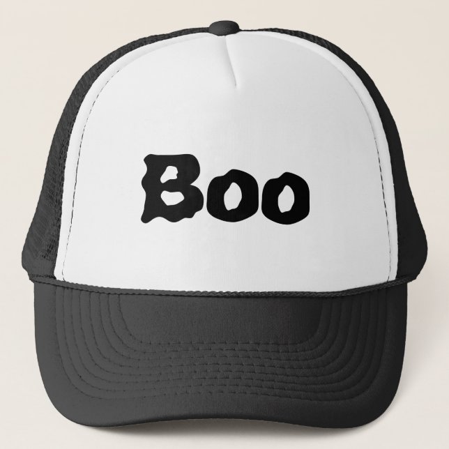 Halloween "Boo" Truckerkappe (Vorderseite)