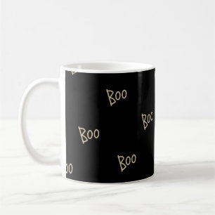 Halloween Boo-Typografie-Muster Kaffeetasse