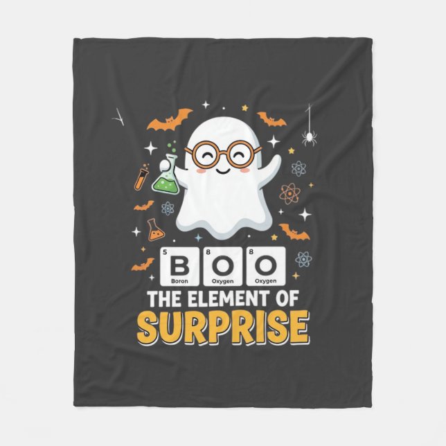 Halloween Boo Überraschungselement Geist Design_1 Fleecedecke (Vorderseite)