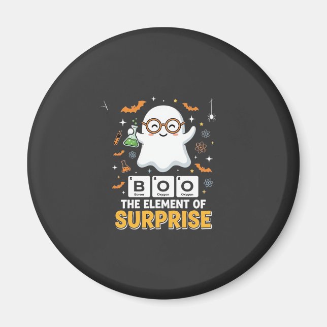 Halloween Boo Überraschungselement Geist Design_1 Magnet (Vorne)