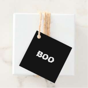 Halloween Boo und Schwarz-Weiß-Lakai leere Geschenkanhänger