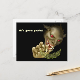 Halloween - Boogie Mann ist Gonna Get You! Postkarte