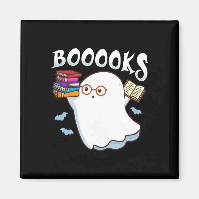 Halloween Books Librarian English Teacher Reader R Magnet (Vorne)