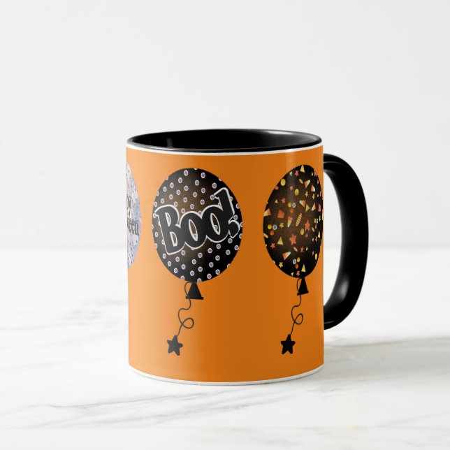 Halloween BOOloons Tasse (VorderseiteRechts)