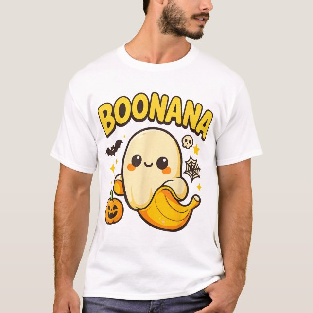 Halloween Boonana Banane Geist  T-Shirt (Vorderseite)