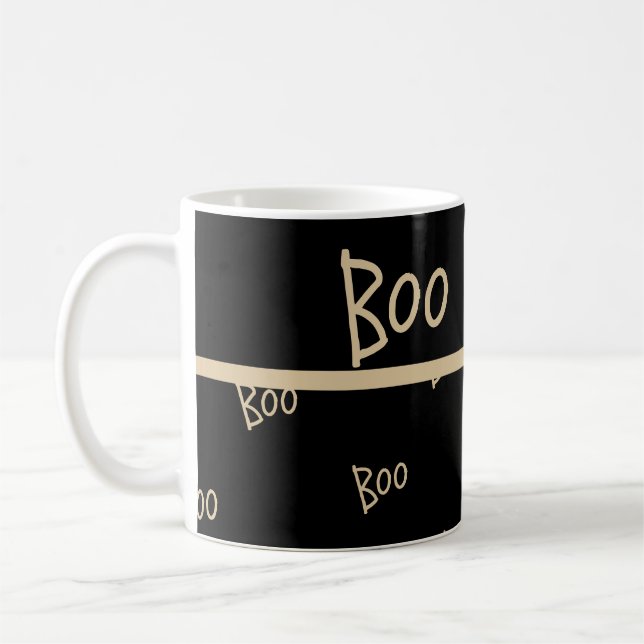 Halloween-Boottypografie Kaffeetasse (Links)