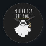 Halloween Booz Große Wanduhr<br><div class="desc">Halloween Booz</div>