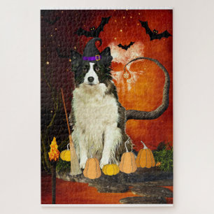 Halloween Border Collie Dog Puzzle