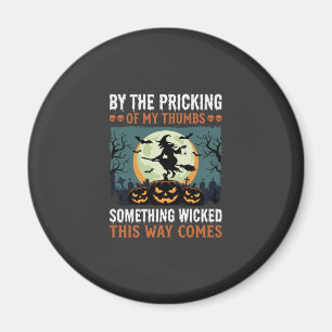 Halloween Böse Hexe Kürbis Vintage Magnet