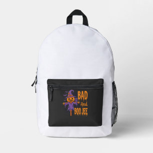 Halloween Böse und Boo Jee Vogelscheuche Grafik Bedruckter Rucksack