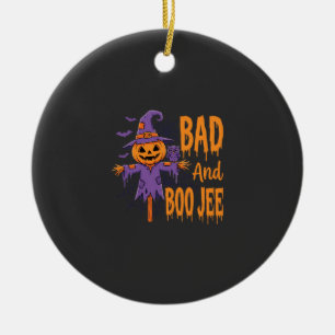 Halloween Böse und Boo Jee Vogelscheuche Grafik Keramik Ornament