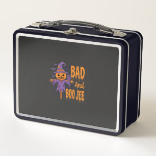 Halloween Böse und Boo Jee Vogelscheuche Grafik Metall Brotdose