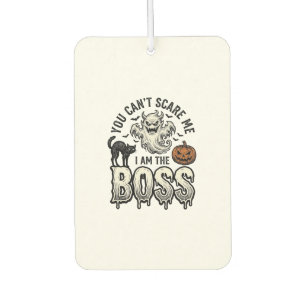 Halloween Boss Geist Vintage Gravur Shirt Design Autolufterfrischer