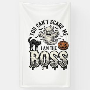Halloween Boss Geist Vintage Gravur Shirt Design Banner