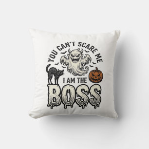 Halloween Boss Geist Vintage Gravur Shirt Design Kissen