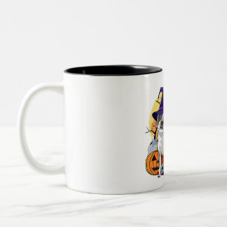 Halloween Boston Terrier Pumpkin Hexe Zweifarbige Tasse
