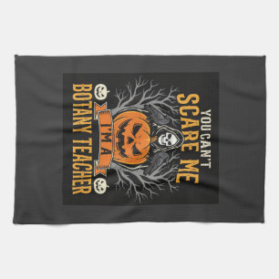 Halloween Botanik-Lehrer Skelett Kürbis Design Geschirrtuch