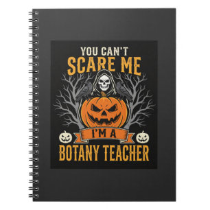Halloween Botanik-Lehrer Skelett Kürbis Design Notizblock
