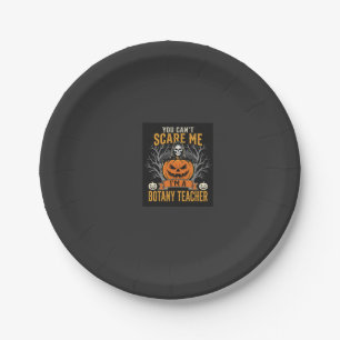 Halloween Botanik-Lehrer Skelett Kürbis-Design Pappteller