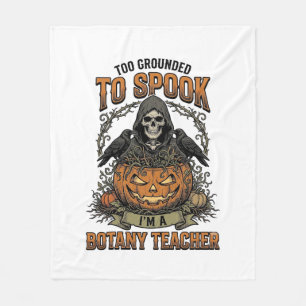 Halloween Botanik-Lehrer Vintage-Stich Kürbis Fleecedecke