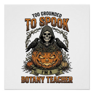 Halloween Botanik-Lehrer Vintage-Stich Kürbis Poster